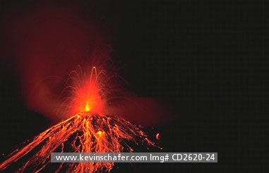 LOCATION  COSTA RICA: Arenal Volcano, Costa Rica,Eruption at night