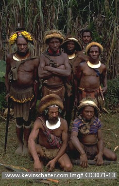 PAPUA NEW GUINEA: Highlands near Tari, Huli Tribesman in decorative dress at sing-sing.