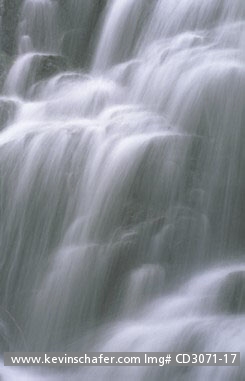 USA, OREGON: Cascade mountain range, Proxy Falls, slow-motion detail of water flowing over rocks.