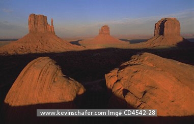 USA, ARIZONA: Monument Valley Navajo Tribal Park at sunset on 