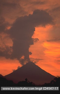 COSTA RICA: Costa Rica, Eruption of Arenal Volcano.