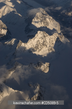 ALASKA: CHUGACH MOUNTAINS near Anchorage, AERIAL. Chugach State Park.