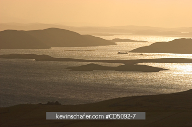 SCOTLAND, SHETLAND ISLANDS: Winter dusk, Northmavine, mainland SHETLAND