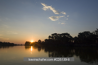 BRAZIL: Sunset on Cuiaba River, Pantanal, Mato Grosso, Brazil.