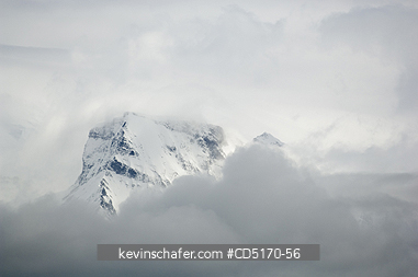 SOUTH GEORGIA ISLAND: Mountains in the mist, South Georgia Island, South Atlantic Ocean