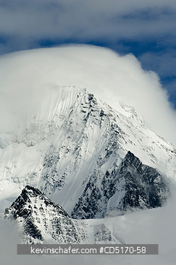 SOUTH GEORGIA ISLAND: Clouds cling to mountain summits, South Georgia Island, South Atlantic Ocean, Allardyce Range