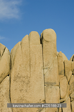 CALIFORNIA, US: Foot shaped rock formation in Joshua Tree National Park, CA, USA