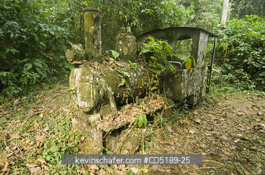 PANAMA: Ruins of Espiritu Santo Mine, locomotive, Cana, Darien National Park, Panama
