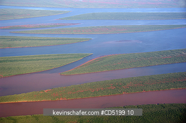 MADAGASCAR: River delta and Islands, sediment-filled Betsiboka River, Mahajanga area, W. Madagascar