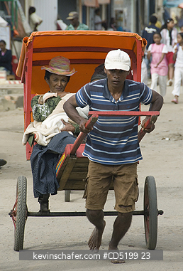 MADAGASCAR: Madagascar, Moramanga Town, near Perinet Reserve, Rickshaw