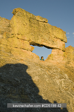 MADAGASCAR: Madagascar, Isalo National Park, Sunset at La Fenetre (Window)