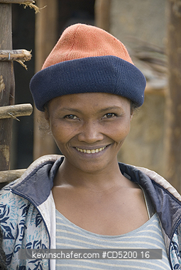 MADAGASCAR: Woman in Malagasy family, near Moramanga, Eastern Madagascar