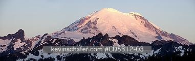 WASHINGTON, MT RAINIER: Mt. Rainier (14,411 ft)  at Dawn from Chinook Pass, Washington