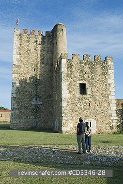 DOMINICAN REPUBLIC, FORT OZUMA: Fort Ozuma, oldest fort in the Americas, begun by Columbus  in 1490\'s, Colonial Zone, Santo Domingo, Dominican Republic