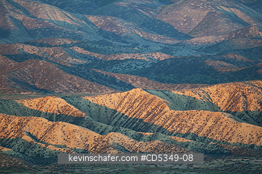 CALIFORNIA, USA: Sunset on Temblor Range, Carrizo Plain National Monument, California