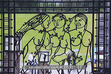 NORWAY, OSLO: Iron Gate with female forms, Vigeland Sculpture Park, Oslo, Norway