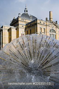 NORWAY, OSLO: National Theatre fountain, Oslo, Norway