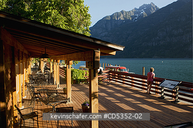 WASHINGTON, CASCADES: Stehekin Ferry Landing, Stehekin, Lake Chelan, North Cascade Mountains, Washington USA  