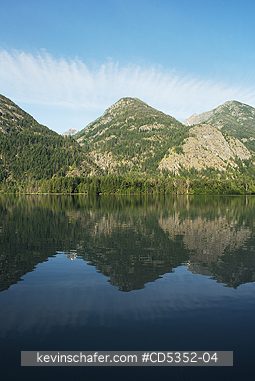 WASHINGTON: Reflections in Lake Chelan from Stehekin, Lake Chelan National Recreation area, Washington 