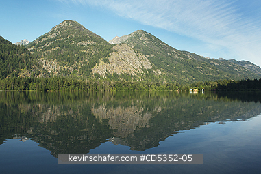 WASHINGTON: Reflections in Lake Chelan from Stehekin, Lake Chelan National Recreation area, Washington 