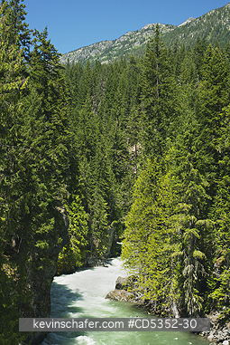 WASHINGTON: Stehekin River at High Bridge, North Cascades National Park, Washington, USA