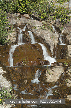 WASHINGTON: Harmony Waterfall, Mt. St. Helens National Monument, shores of Spirit Lake
