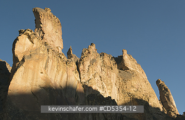 OREGON: Volcanic Tuff spires, Leslie Gulch Recreation Area, Area of Critical Environmental Concern, Bureau of Land Management, Owyhee district, Oregon