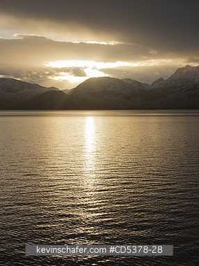 TIERRA DEL FUEGO: Sunrise on the Beagle Channel, Tierra del Fuego, Chile/Argentina