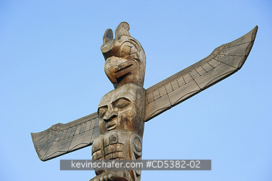 CANADA, CITIES: Memorial Totem Pole for Rose Cole Yelton, Squamish tribe, erected 2009, Stanley Park, Vancouver BC, Canada