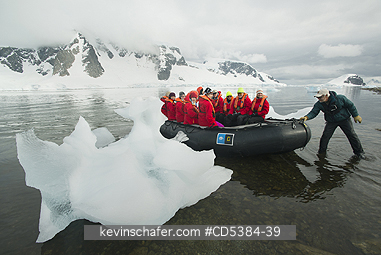 ANTARCTICA, PEOPLE: Zodiac Landing, Danco Island, Antarctic Peninsula