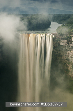 GUYANA, SCENIC: Morning Mist,  Kaieteur Falls,  Kaieteur National Park, Guyana