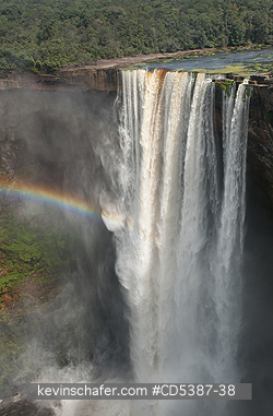 GUYANA, SCENIC: Rainbow and Kaieteur Falls,  Kaieteur National Park, Guyana