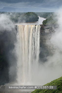 GUYANA, SCENIC: Morning Mist,  Kaieteur Falls,  Kaieteur National Park, Guyana