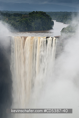 GUYANA, SCENIC: Morning Mist,  Kaieteur Falls,  Kaieteur National Park, Guyana