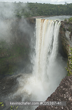 GUYANA, SCENIC: Morning Mist,  Kaieteur Falls,  Kaieteur National Park, Guyana