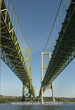 WASHINGTON, TACOMA: Tacoma Narrows Bridge, Puget Sound, Tacoma, Washington
