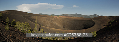 CALIFORNIA, SCENIC: Panoramic of Cinder Cone Crater, Lassen Volcanic National Park, California