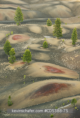 CALIFORNIA, SCENIC: Painted Dunes from Cinder Cone, Lassen Volcanic National Park, California