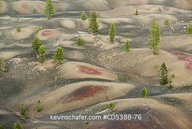 CALIFORNIA, SCENIC: Painted Dunes from Cinder Cone, Lassen Volcanic National Park, California