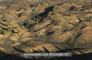 CALIFORNIA, SCENIC: Painted Dunes from summit of  Cinder Cone, Lassen Volcanic National Park, California
