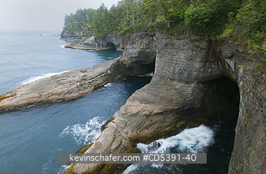 WASHINGTON, SCENIC: Rocks at Cape Flattery, NW tip of USA,  Olympic Peninsula, Washington
