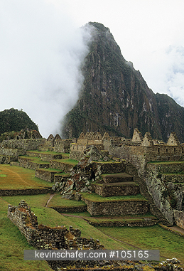 PERU, MACHU PICCHU: Peru, Andes, Inca Ruins, misty morning above Urubamba valley.