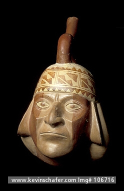 PERU: Peru, Lima, Gold Museum, Ancient decorated ceramic Moche, circa 200-400 AD.