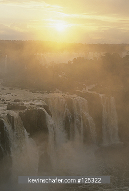 BRAZIL, PARANA: Iguacu Falls, Iguacu Falls National Park, Iguacu River from Brazilian side, September.