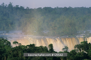 BRAZIL, PARANA: Iguacu Falls, Iguacu Falls National Park, Iguacu River from Brazilian side, World Heritage Site, September.
