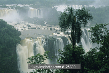 BRAZIL, PARANA: Iguacu Falls, Iguacu Falls National Park, Iguacu River from Brazilian side, World Heritage Site, September.