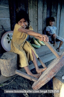 BELIZE: Belize, Toledo district, portrait of two Mayan children.
