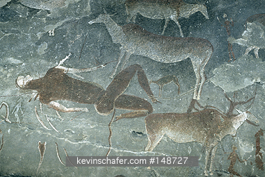 SOUTH AFRICA: South Africa, Cape Town, South Africa Museum, San (Bushmen) rock art, Drakensbergs.