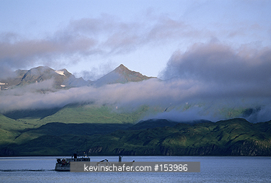 ALASKA, BERING SEA: Dutch Harbor, Unalaska Island, fishing boat, early morning, August.