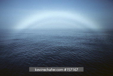 GREENLAND: West Coast, Davis Strait, fog-bow in summer fog.